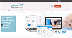 Desktop Screenshot of intensivecarefoundation.org.au